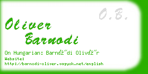 oliver barnodi business card